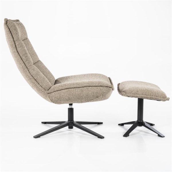 Fauteuil Marcus met voetenbank- licht grijs Baquer Eleonora - Afbeelding 11
