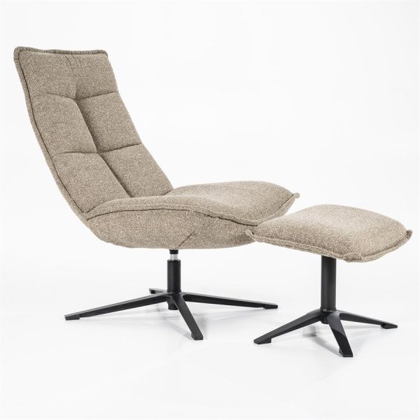 Fauteuil Marcus met voetenbank- licht grijs Baquer Eleonora - Afbeelding 12
