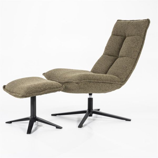 Fauteuil Marcus met voetenbank - groen Baquer Eleonora - Afbeelding 2