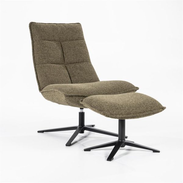 Fauteuil Marcus met voetenbank - groen Baquer Eleonora - Afbeelding 3
