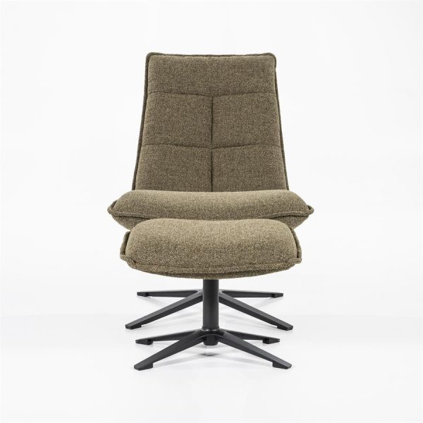Fauteuil Marcus met voetenbank - groen Baquer Eleonora - Afbeelding 4