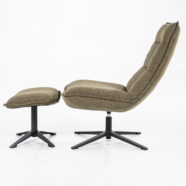 Fauteuil Marcus met voetenbank - groen Baquer Eleonora - Afbeelding 5