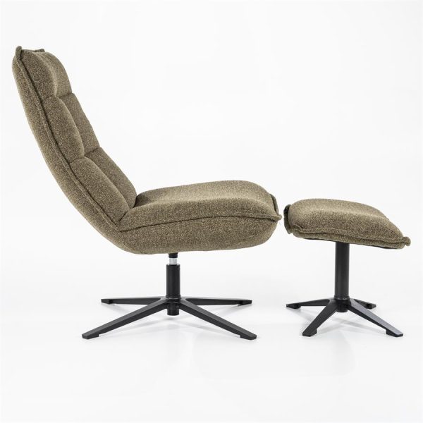 Fauteuil Marcus met voetenbank - groen Baquer Eleonora - Afbeelding 11