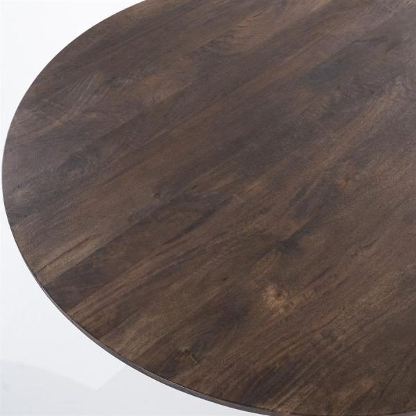 Eettafel Aron rond 130 - bruin Eleonora - Afbeelding 2