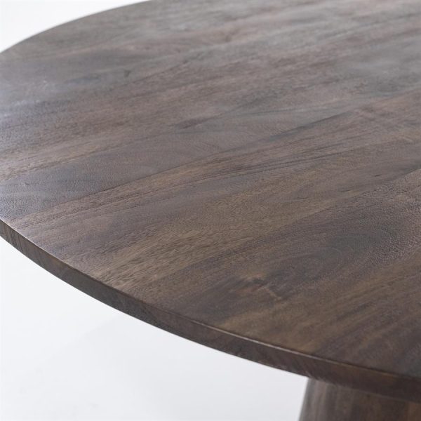 Eettafel Aron rond 130 - bruin Eleonora - Afbeelding 3