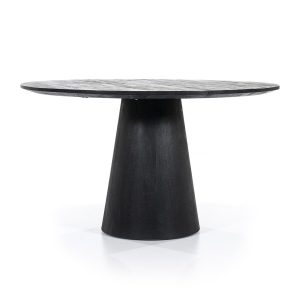 Eettafel Aron rond 130 - zwart Eleonora