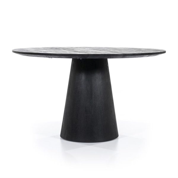 Eettafel Aron rond 130 - zwart Eleonora