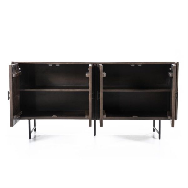 Dressoir Remi 4-drs. - bruin Eleonora - Afbeelding 3