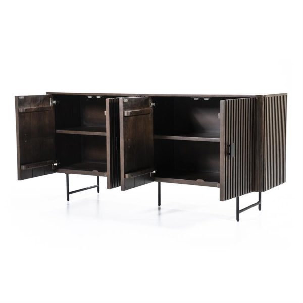 Dressoir Remi 4-drs. - bruin Eleonora - Afbeelding 4