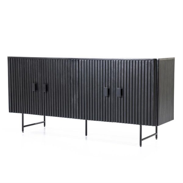 Dressoir Remi 4-drs. - zwart Eleonora - Afbeelding 2