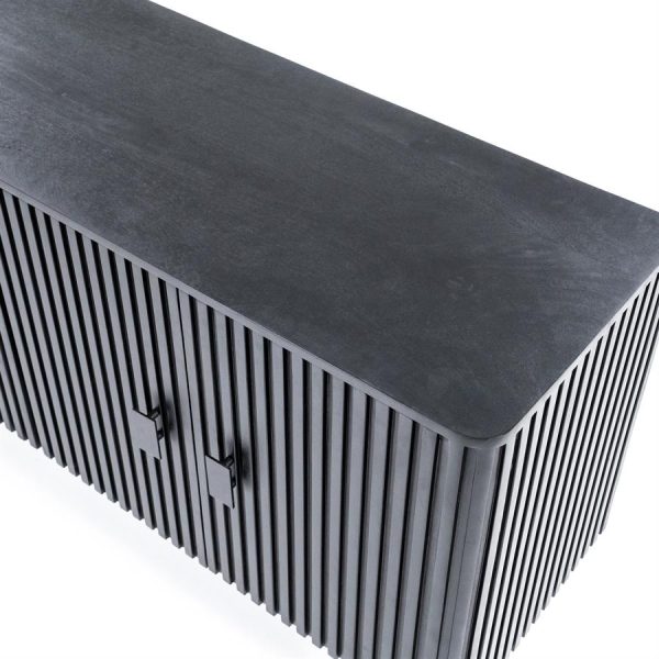 Dressoir Remi 4-drs. - zwart Eleonora - Afbeelding 5