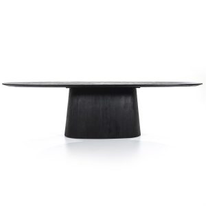 Eettafel Aron ovaal 300x110 - zwart Eleonora