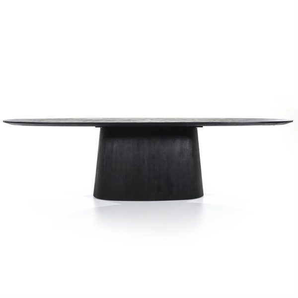 Eettafel Aron ovaal 300x110 - zwart Eleonora