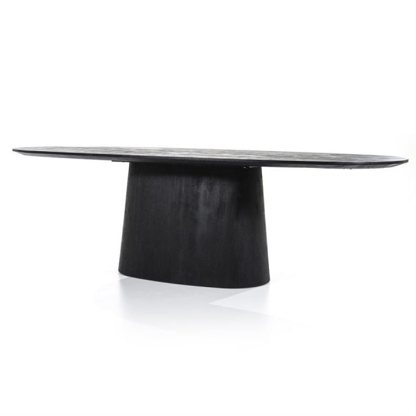 Eettafel Aron ovaal 300x110 - zwart Eleonora - Afbeelding 2