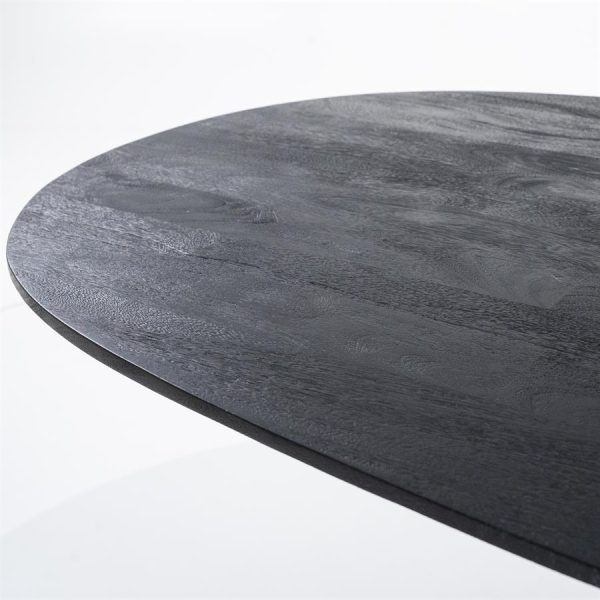 Eettafel Aron ovaal 300x110 - zwart Eleonora - Afbeelding 4