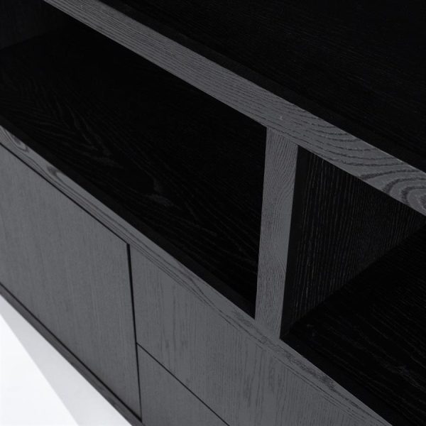 Kabinet Helsinki 200x220 cm - zwart Eleonora - Afbeelding 3