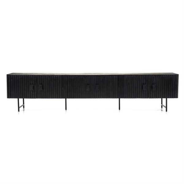 TV meubel Remi 6-drs. - zwart Eleonora