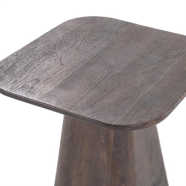 Bijzettafel Aron vierkant 40x40 - bruin Eleonora - Afbeelding 3