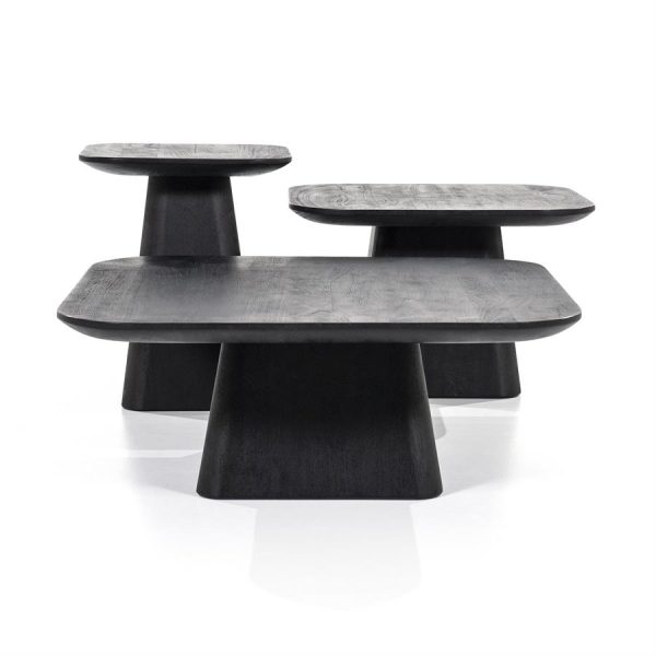 Bijzettafel Aron vierkant 40x40 - zwart Eleonora - Afbeelding 4