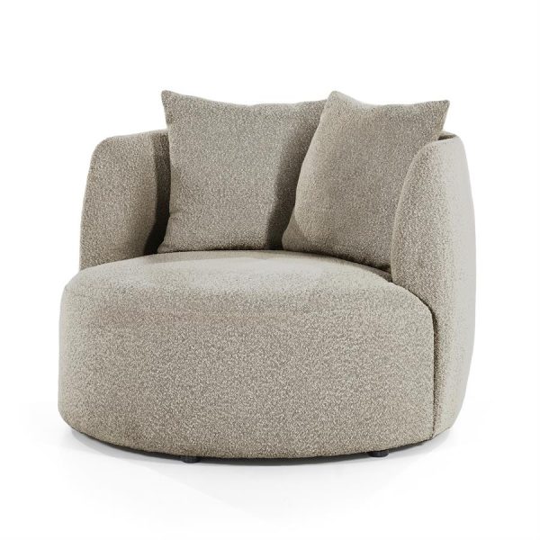 Fauteuil Louis met kussen - zand Spark Eleonora