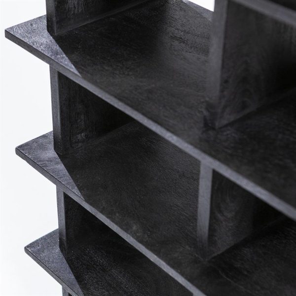 Boekenkast Oliver 120x40x220 - zwart Eleonora - Afbeelding 2