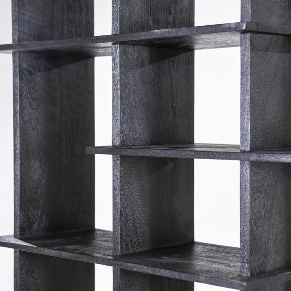 Boekenkast Oliver 120x40x220 - zwart Eleonora - Afbeelding 3