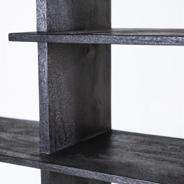 Boekenkast Oliver 120x40x220 - zwart Eleonora - Afbeelding 4