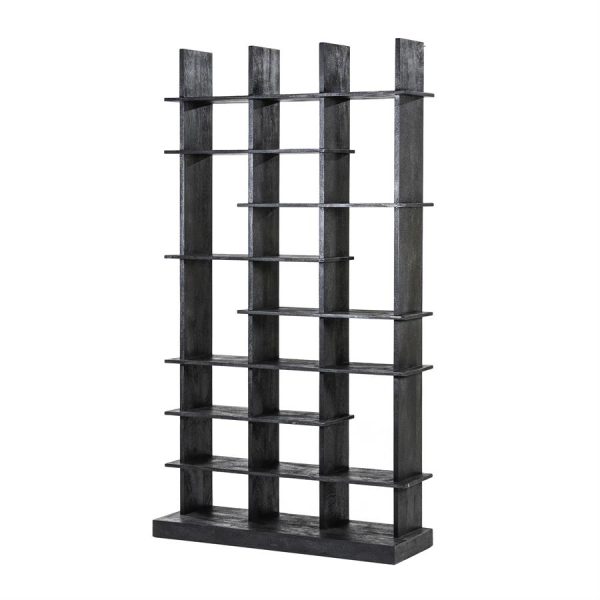 Boekenkast Oliver 120x40x220 - zwart Eleonora - Afbeelding 6