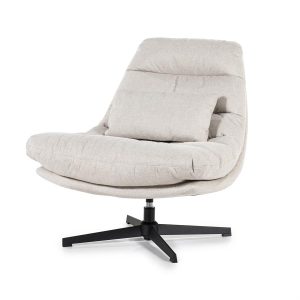 Fauteuil Cooper met kussen - beige Houston Eleonora