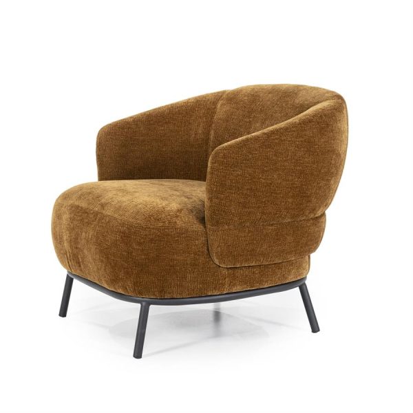 Fauteuil David - mosterd Safari Eleonora - Afbeelding 2