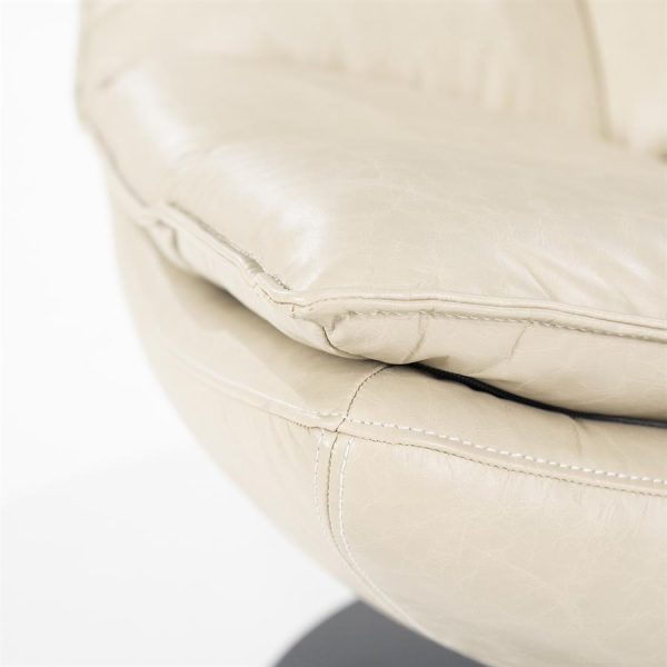 Fauteuil Sven - beige boho leder Eleonora - Afbeelding 13