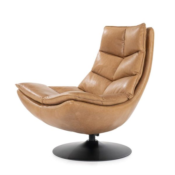 Fauteuil Sven - cognac boho leder Eleonora - Afbeelding 2