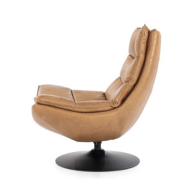 Fauteuil Sven - cognac boho leder Eleonora - Afbeelding 3