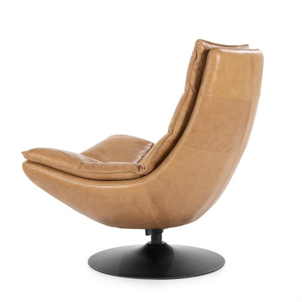 Fauteuil Sven - cognac boho leder Eleonora - Afbeelding 4