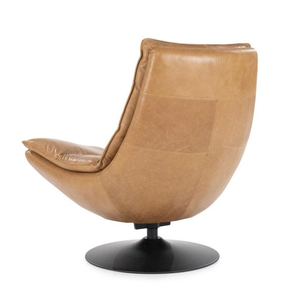 Fauteuil Sven - cognac boho leder Eleonora - Afbeelding 5