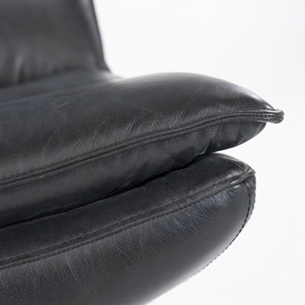 Fauteuil Sven - zwart boho leder Eleonora - Afbeelding 13