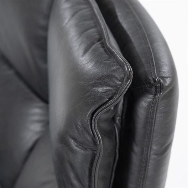 Fauteuil Sven - zwart boho leder Eleonora - Afbeelding 14