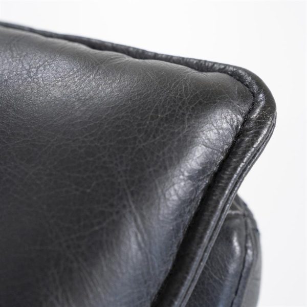 Fauteuil Sven - zwart boho leder Eleonora - Afbeelding 18