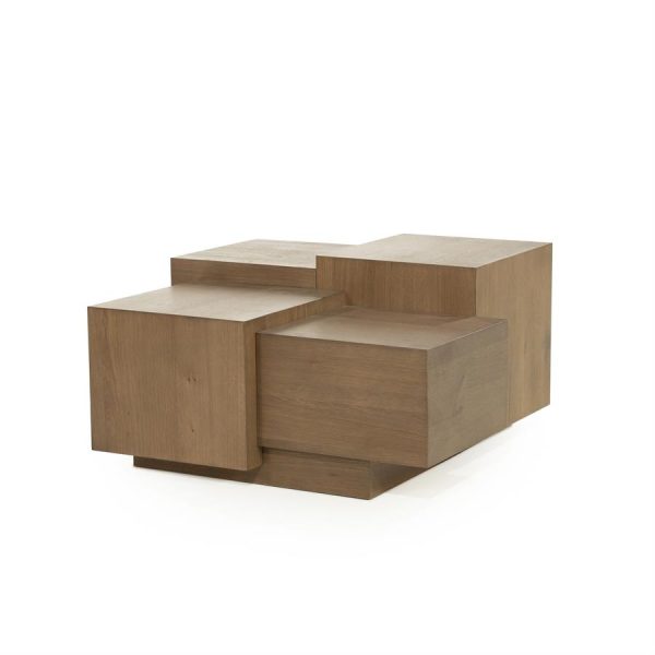 Salontafel Quinten vierkant - bruin Eleonora - Afbeelding 2