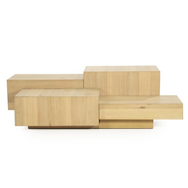 Salontafel Quinten rechthoekig - naturel Eleonora - Afbeelding 6