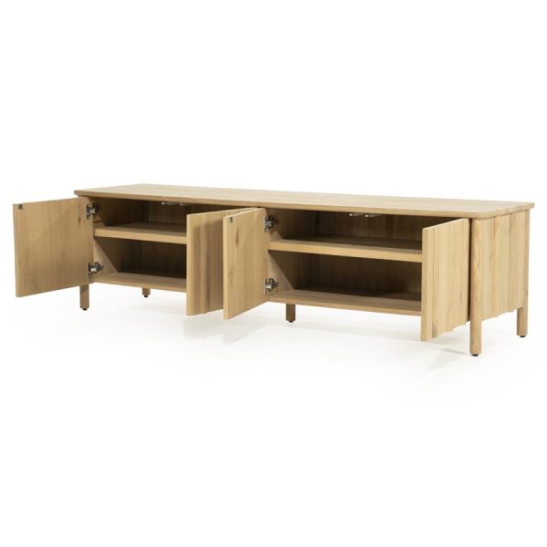 TV meubel Jake 4 drs. - naturel Eleonora - Afbeelding 6