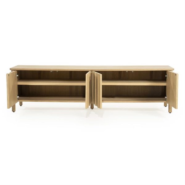 TV meubel Jake 4 drs. - naturel Eleonora - Afbeelding 7