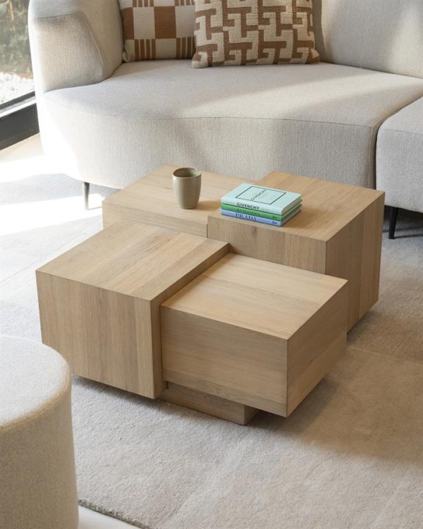 Salontafel Quinten vierkant - naturel Eleonora - Afbeelding 10