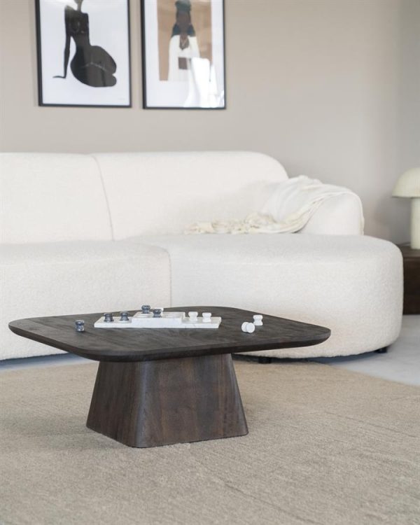 Salontafel Aron vierkant 80x80 - bruin Eleonora - Afbeelding 6