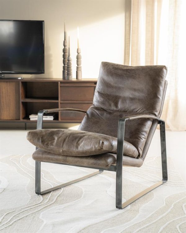 Fauteuil Lex - donkerbruin vintage leer Eleonora - Afbeelding 13