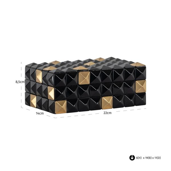 Opbergbox Velicia (Black/gold) Richmond Interiors - Afbeelding 5