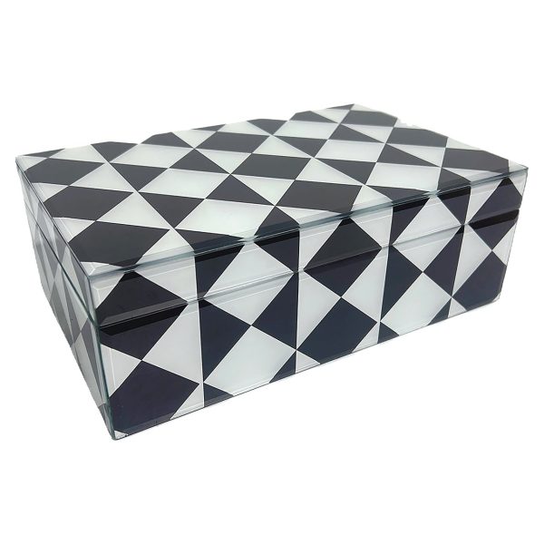 Opbergbox Silas groot (Black/white) Richmond Interiors