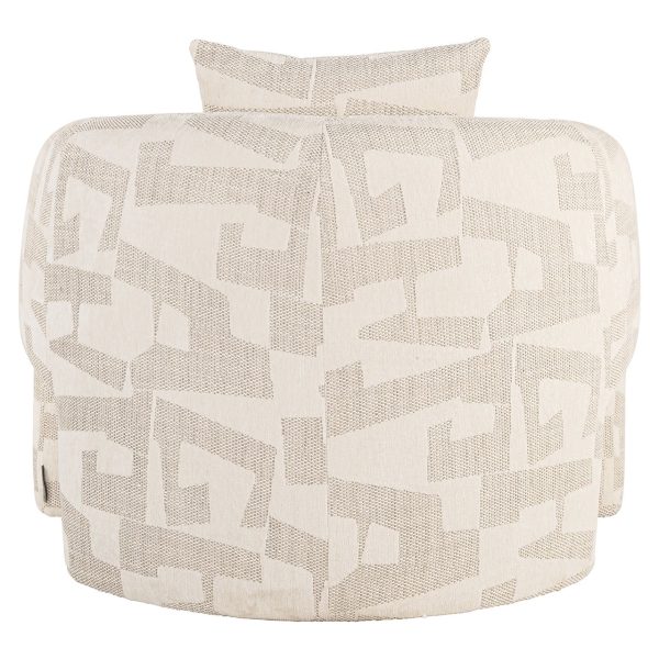 Lounge fauteuil Tuscany beige graffic (Beige graffic) Richmond Interiors - Afbeelding 3