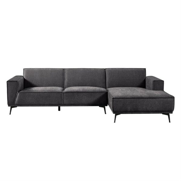 Leeds 2 5-AL + Chaise R - City 464 Black Blue Tower Living