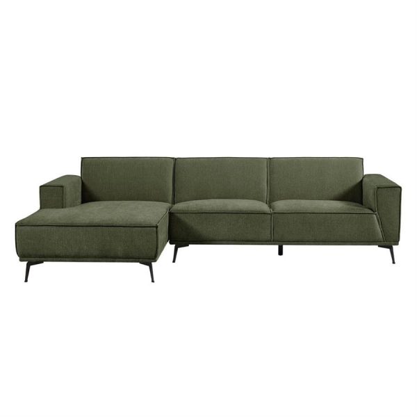 Leeds 2 5-AR + Chaise L - City 355 Bottle Green Tower Living